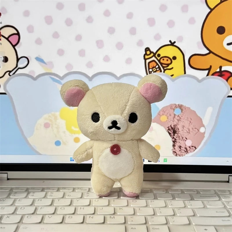 Kawaii Rilakkuma Korilakkuma Plush Toy Keychain Kawaii Brown White Bear