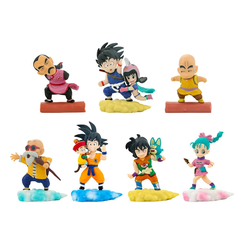 7pcs/Set Dragon Ball Z Action Figures Colorful Cloud Series