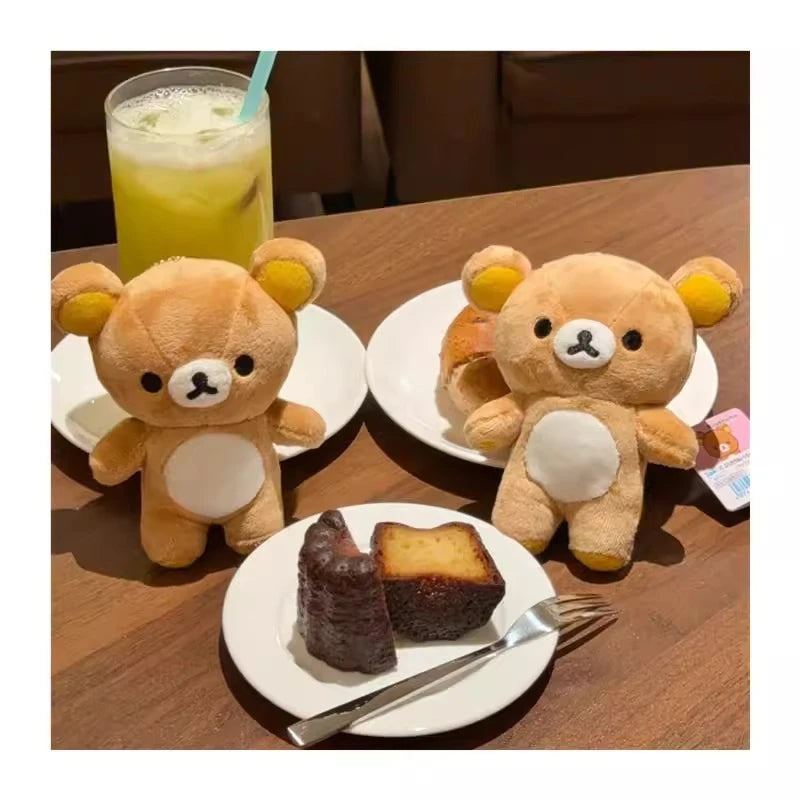 Kawaii Rilakkuma Korilakkuma Plush Toy Keychain Kawaii Brown White Bear