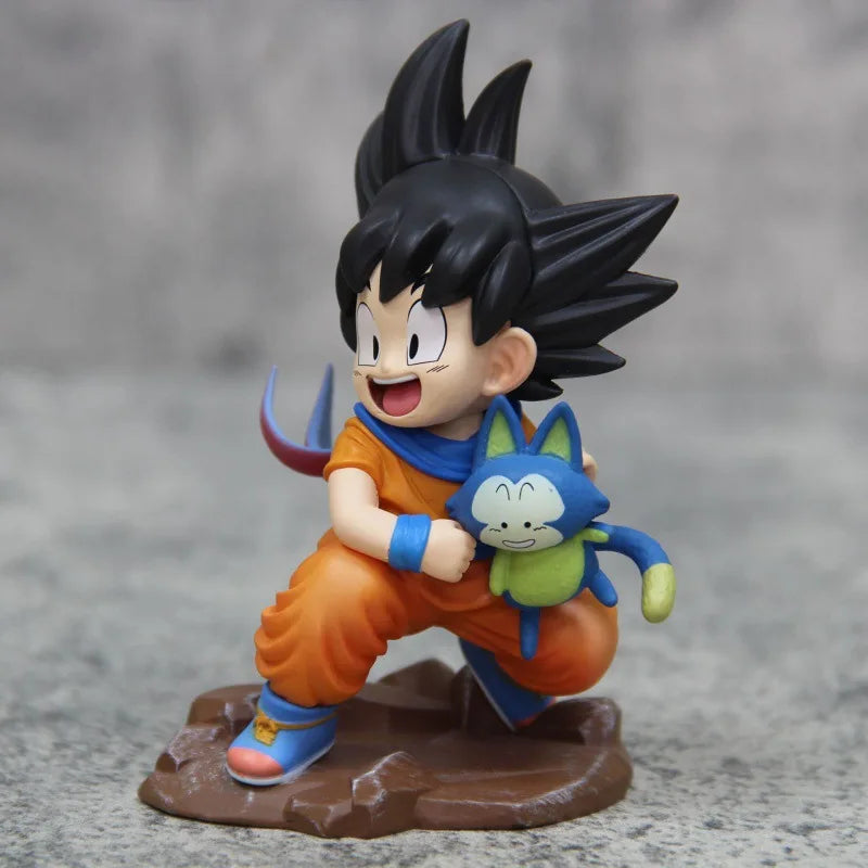 Dragon Ball Childhood Little Goku Hugs Puer Ya Mu Tea