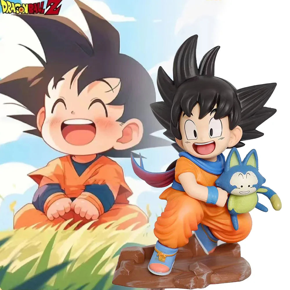 Dragon Ball Childhood Little Goku Hugs Puer Ya Mu Tea
