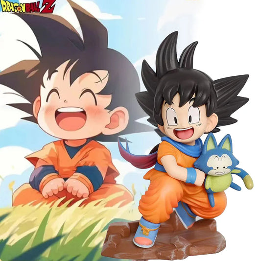Dragon Ball Childhood Little Goku Hugs Puer Ya Mu Tea